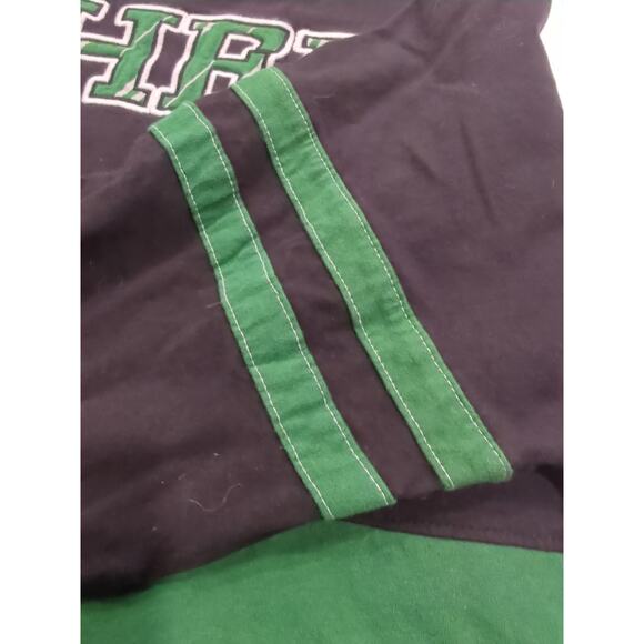 Harry Potter Small Black Green Slytherin Long Sleeve Baseball Tee Used Stained - Picture 9 of 9